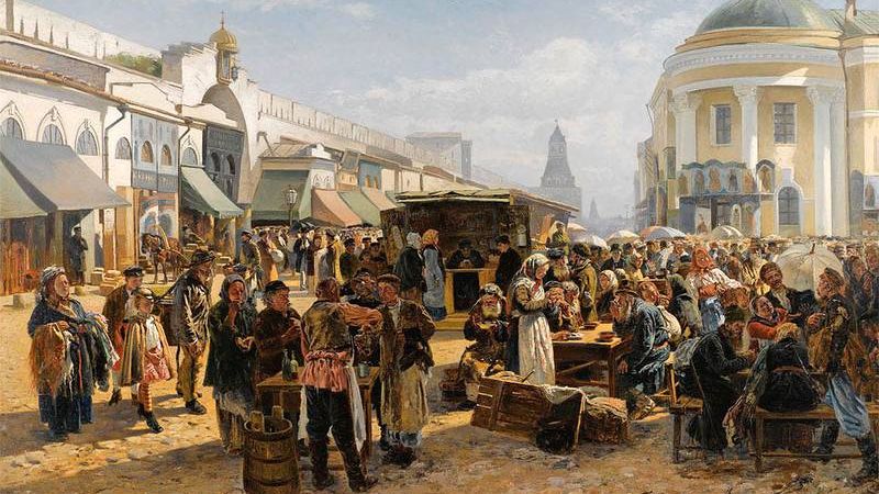 Владимир Маковский. Толкучий рынок в Москве. 1879