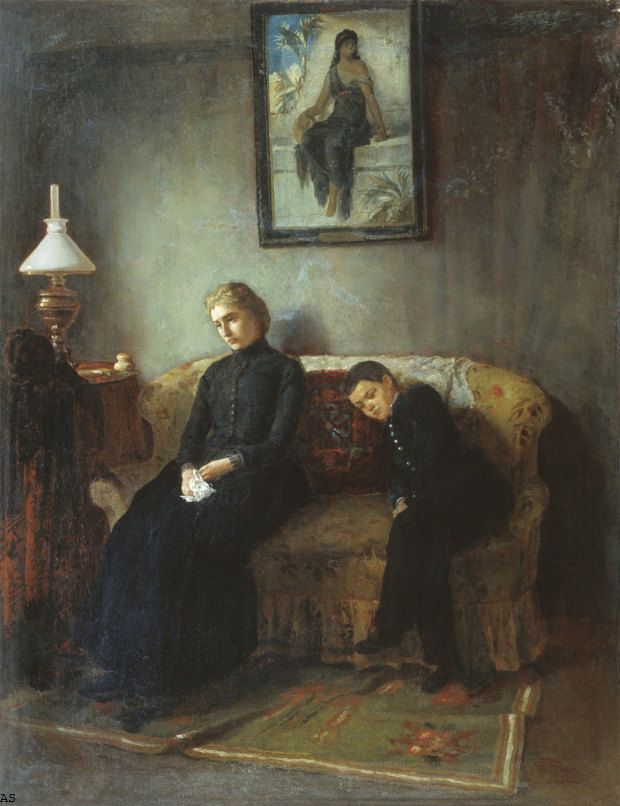 М. Клодт. Сироты. 1888