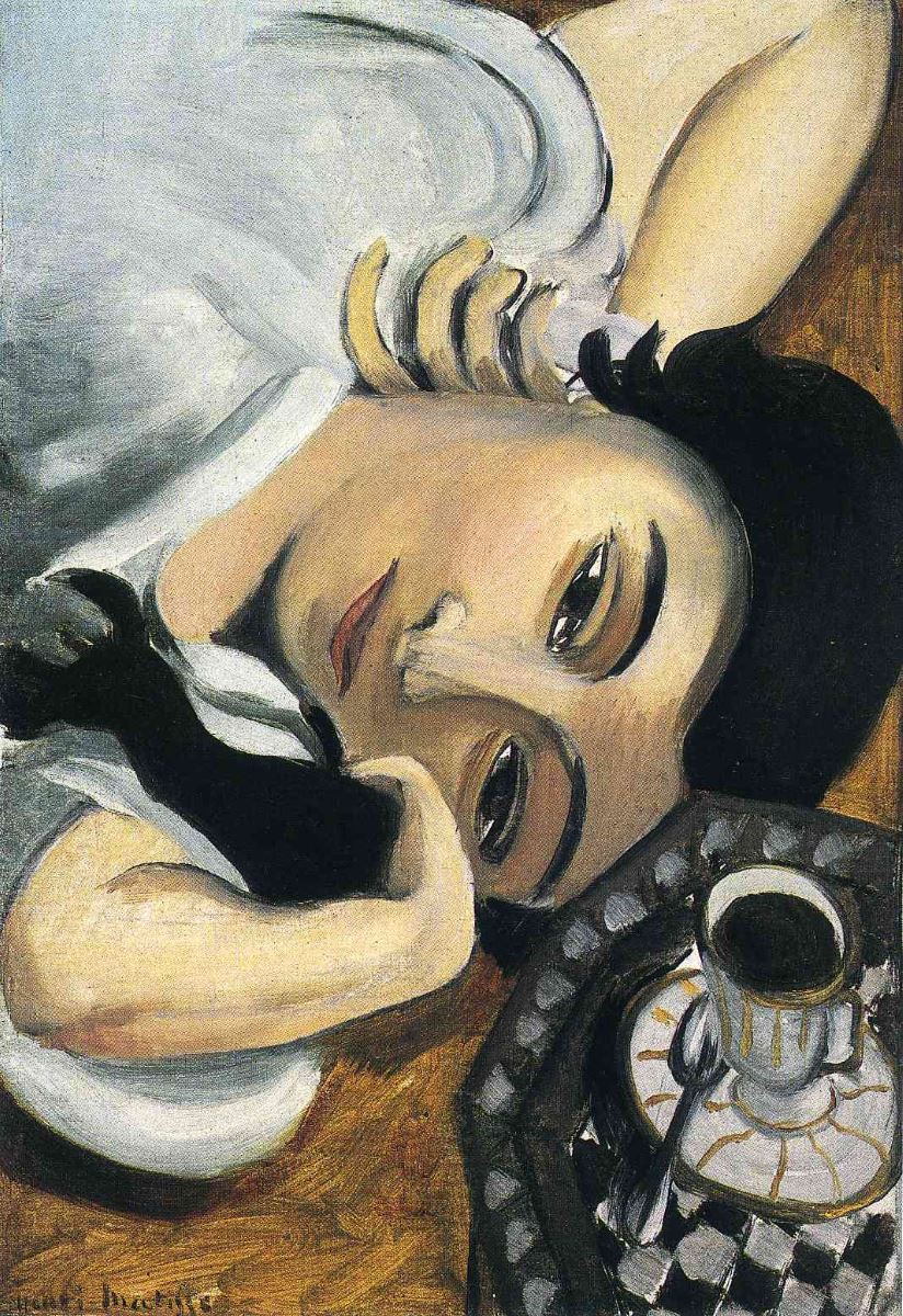 Анри Матисс. Лоретта с чашкой кофе. 1917