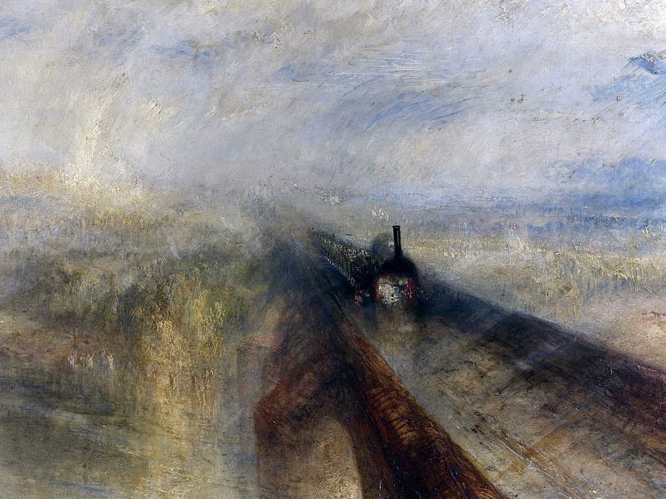 Уильям Тёрнер. Дождь, пар и скорость. Великая западная железная дорога (фрагмент). 1844
