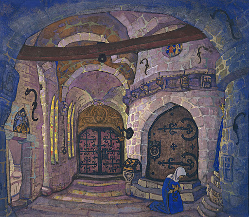 Н.К. Рерих. В монастыре. 1914