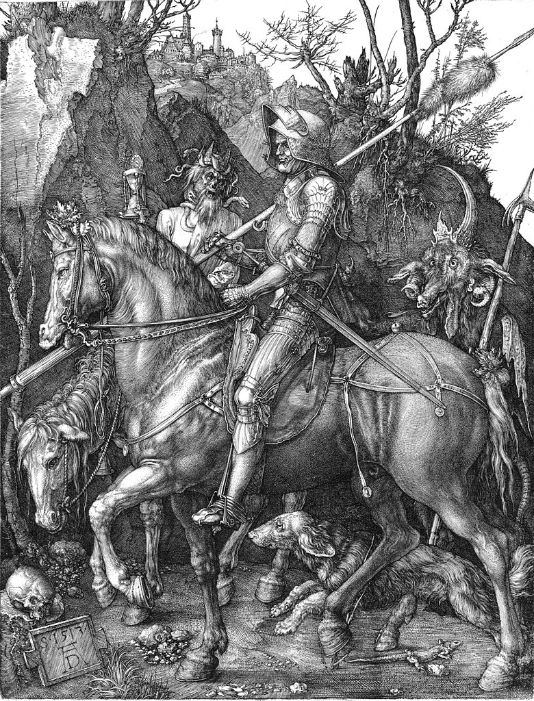 Альбрехт Дюрер 1513. Рыцарь, смерть и дьявол