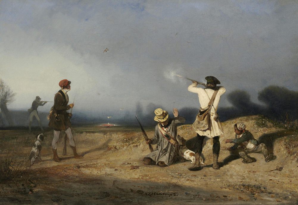 Александр-Габриэль Декан. Охота за птицами. 1830