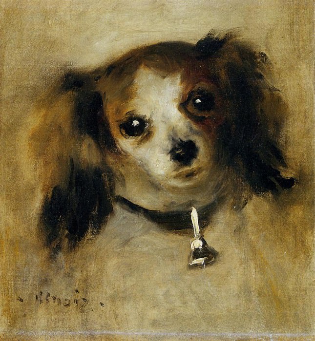 Пьер Огюст Ренуар. Голова собаки. 1870