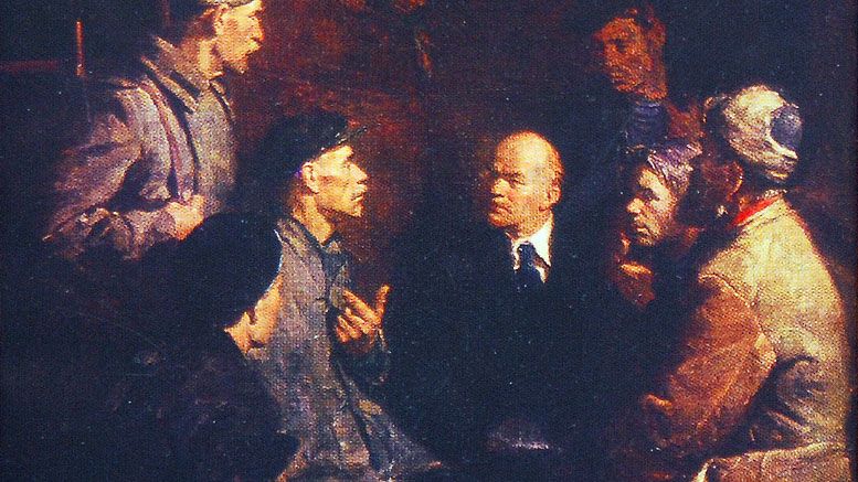Сергей Скубко. Ленин на пути в Петроград в 1917. 1954