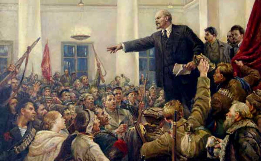Владимир Серов. Ленин провозглашает Советскую власть (фрагмент). 1947