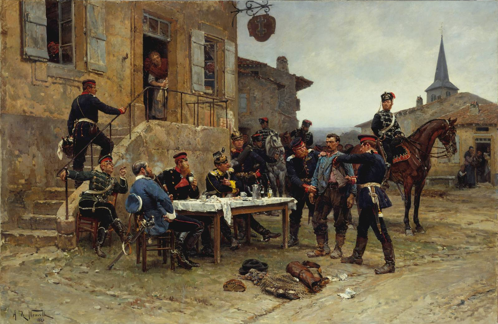 Альфонс де Невиль. Курьера поймали. 1880