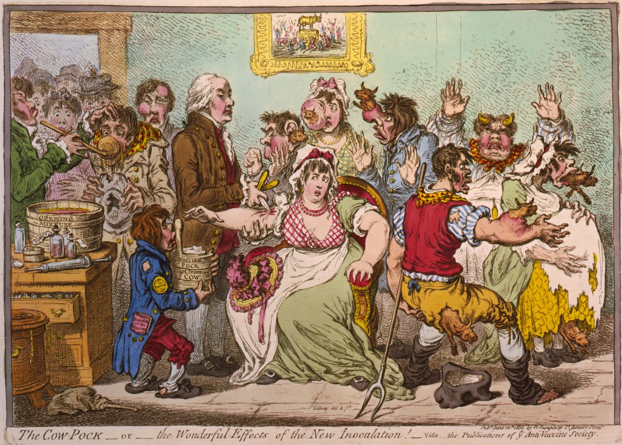 Джеймс Гилрей. Коровья оспа или Чудесное действие новой прививки! 1802