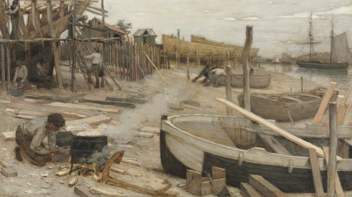 Жан-Шарль Казен. Верфь. Около 1875