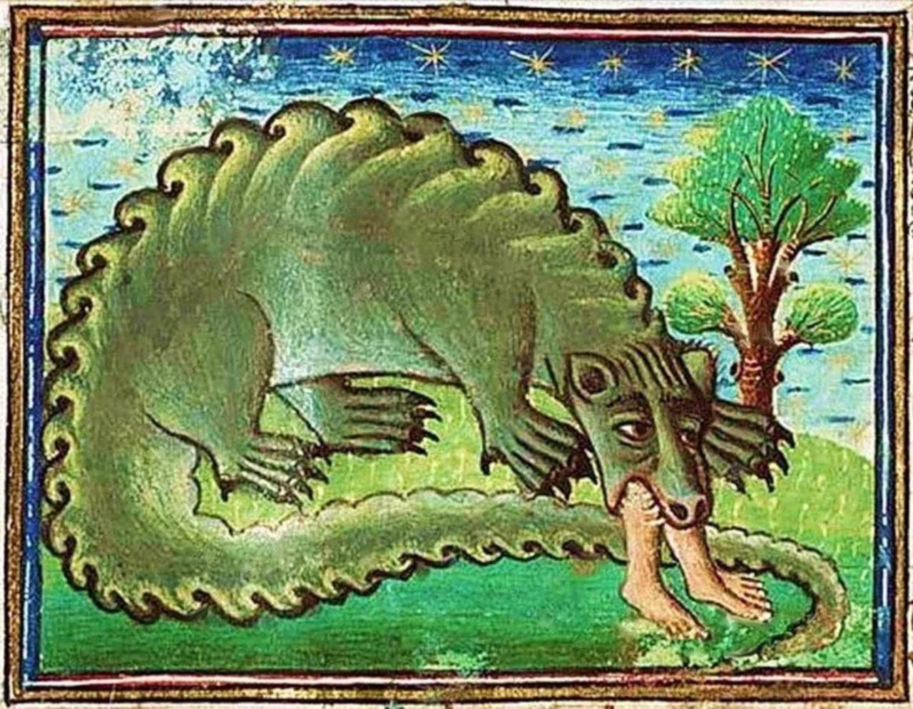 Бестиарий. Крокодил. Около 1450 года
