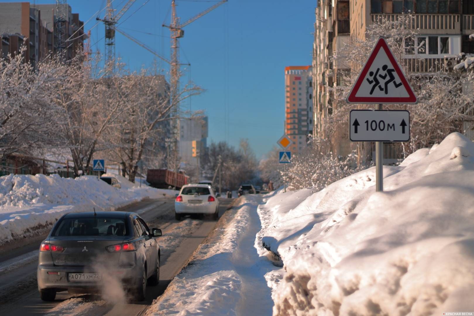 Тротуар на пер. Ядринцева, Барнаул.