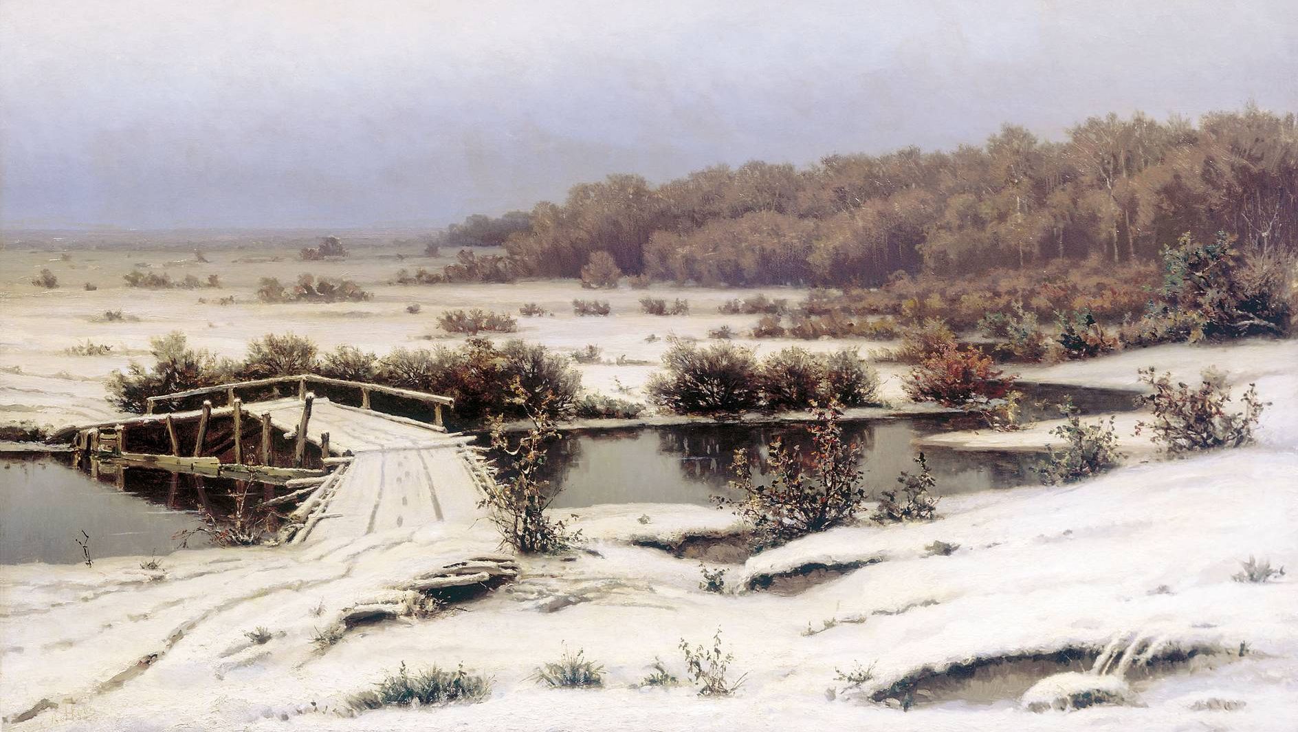 Волков Ефим (1844-1920). Первый снег. 1883