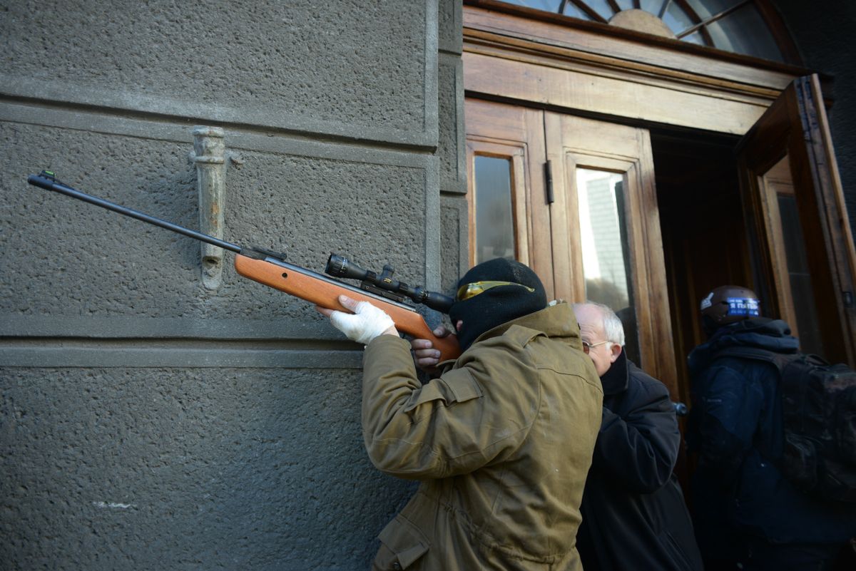 Радикальные националисты в Киеве. События 18 февраля 2014, лицензия: CC BY SA 3.0