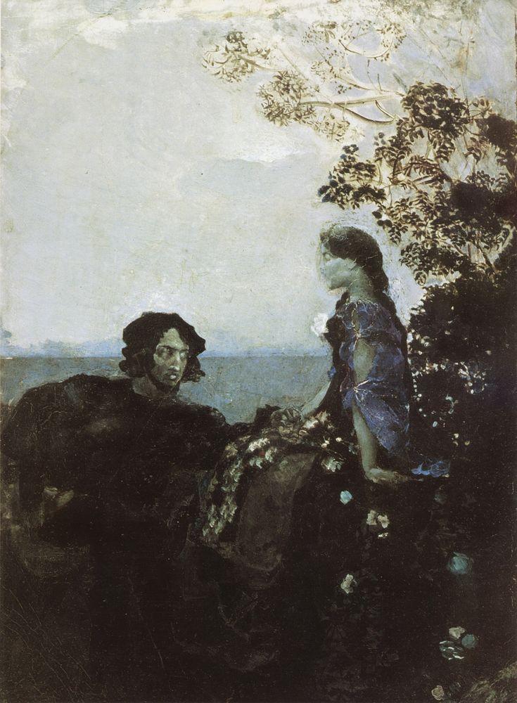 Врубель. Гамлет и Офелия. 1888