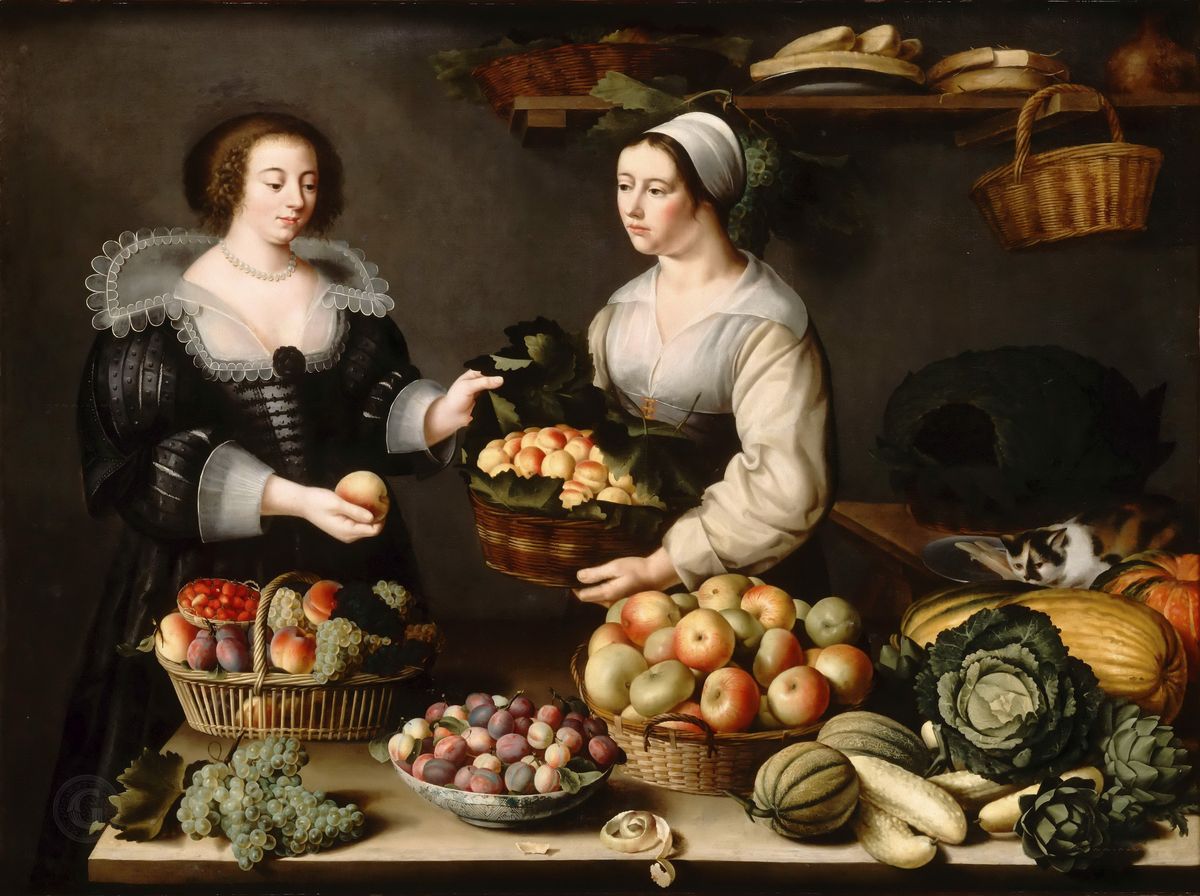 Луиза Муайон. Продавщица фруктов и овощей. 1630