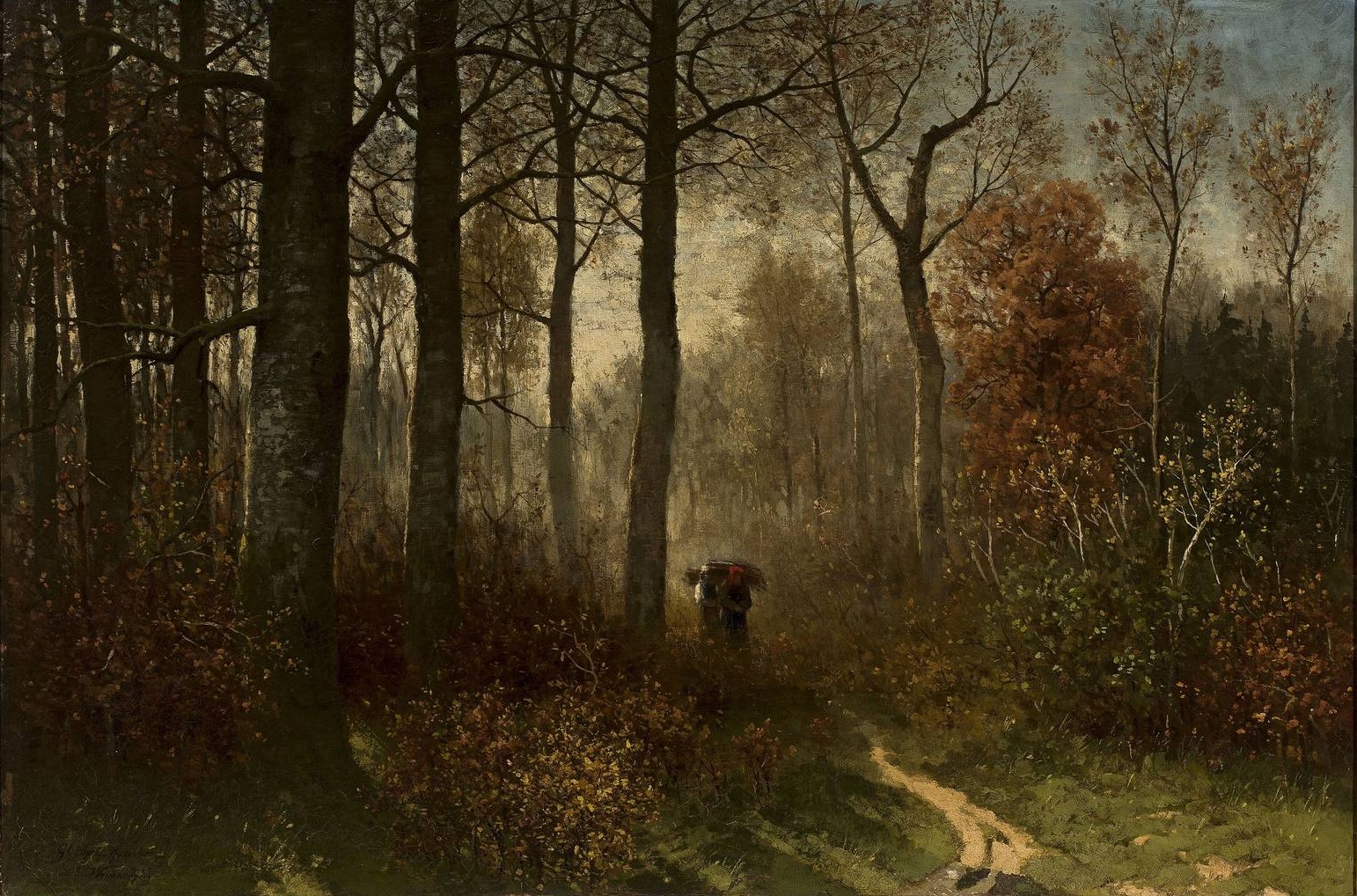 Людвиг фон Глейхен‑Руссвурм. Женщины с хворостом в лесу. 1875