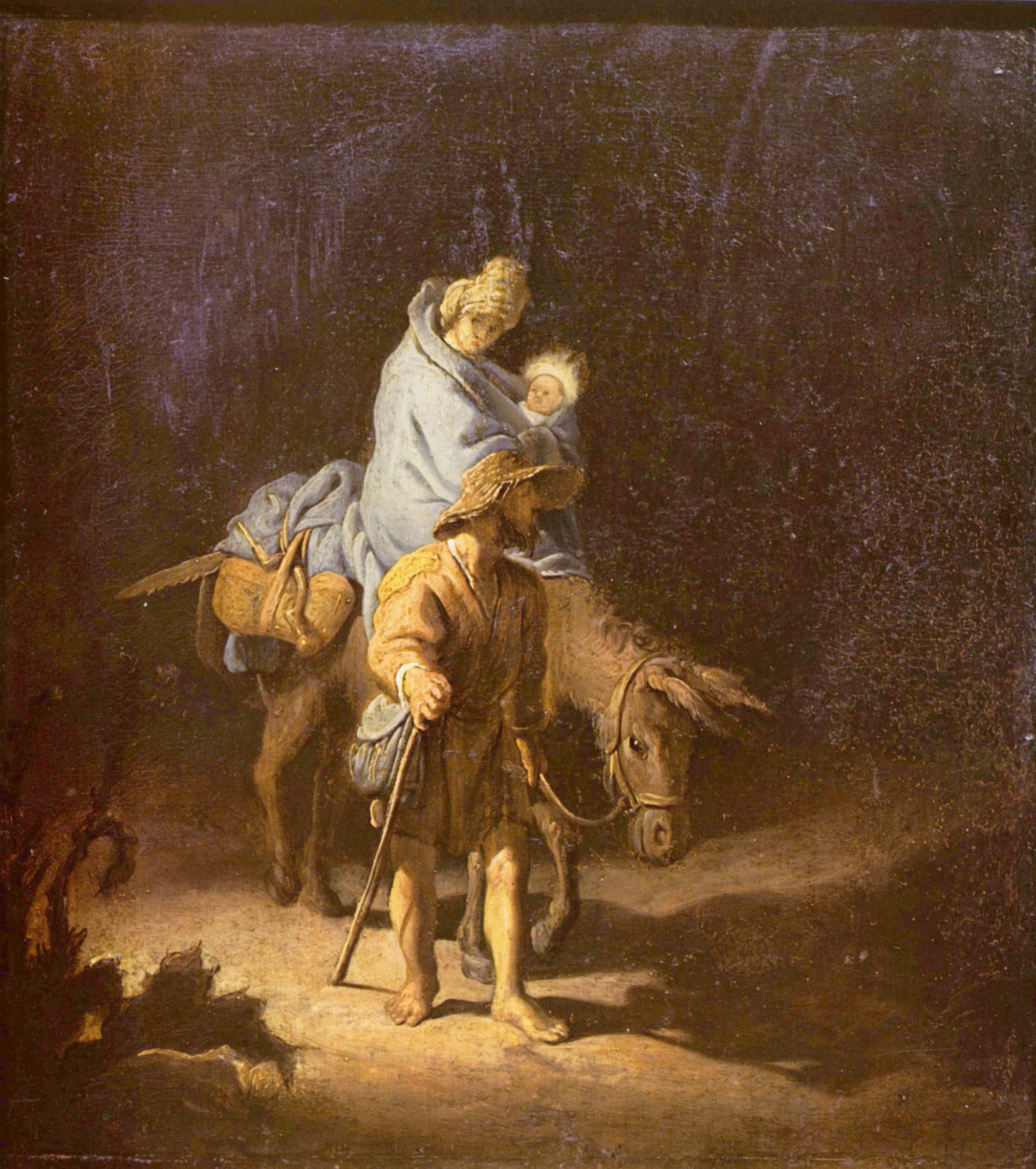 Рембрандт. Бегство в Египет. 1627