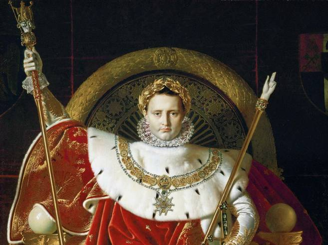 Жан Огюст Доминик Энгр. Наполеон на императорском троне (фрагмент). 1806