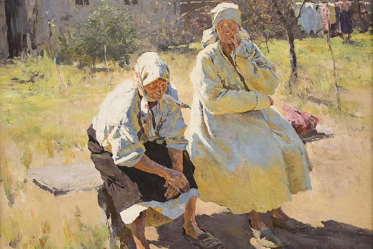 Сергей Виноградов. Бабы (Подруги) (фрагмент). 1893
