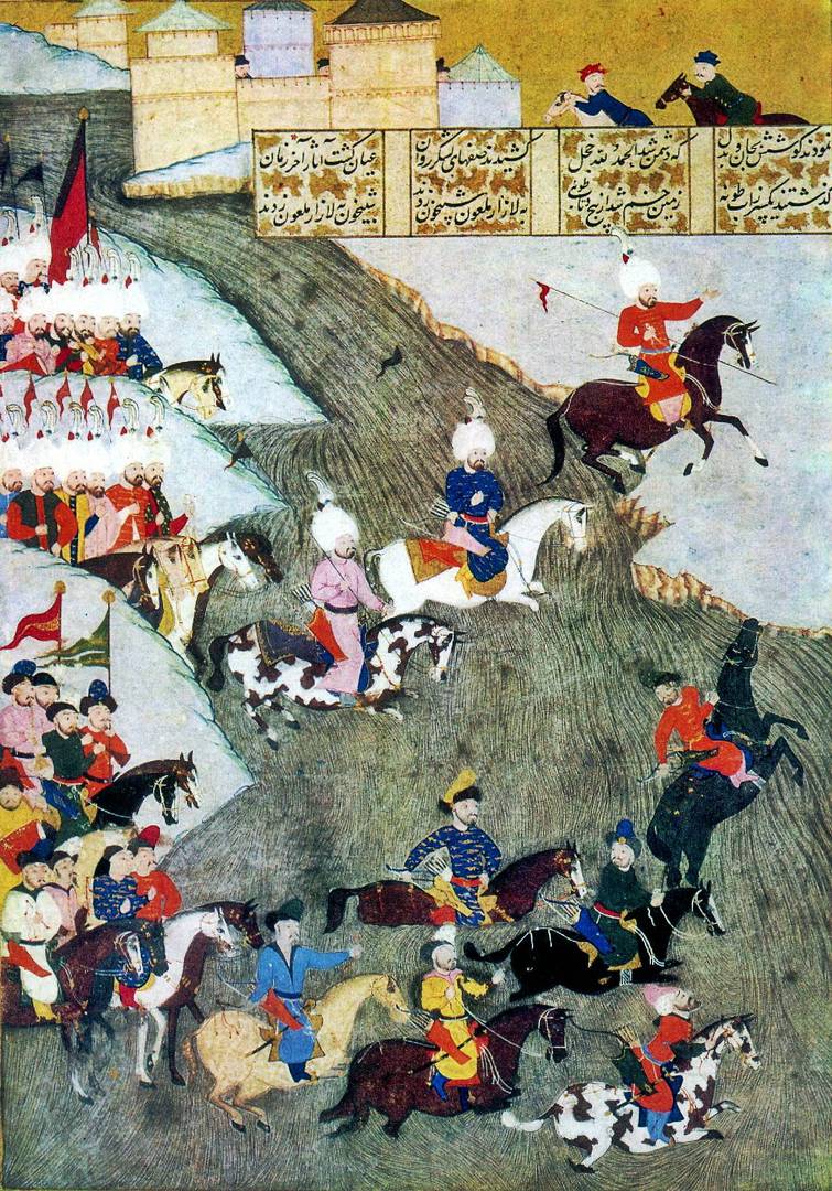 Османские войска и передовой отряд крымских татар во время Сигетварской битвы. XVI в.