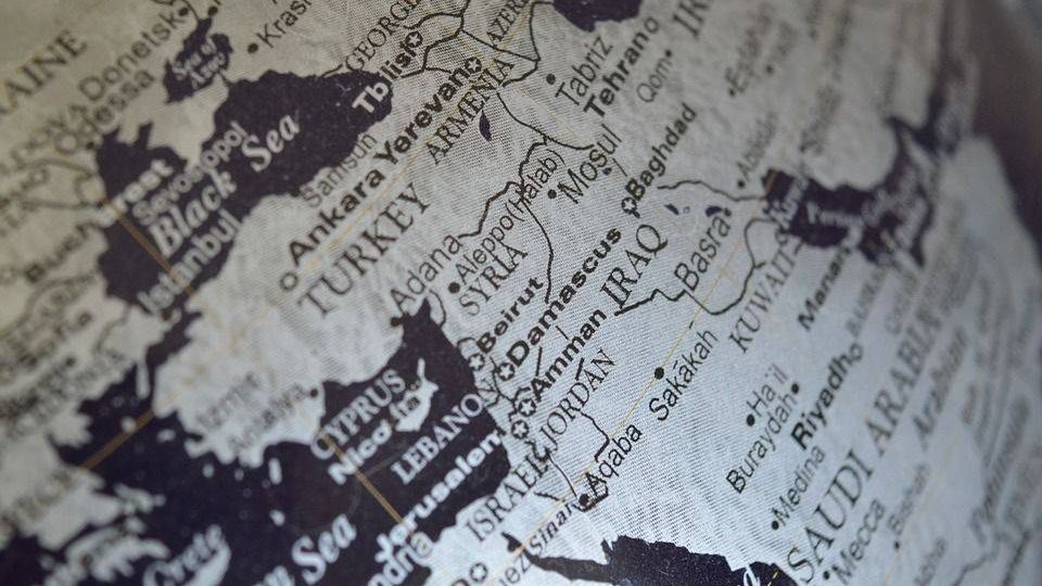 сирия, ближний восток, карта