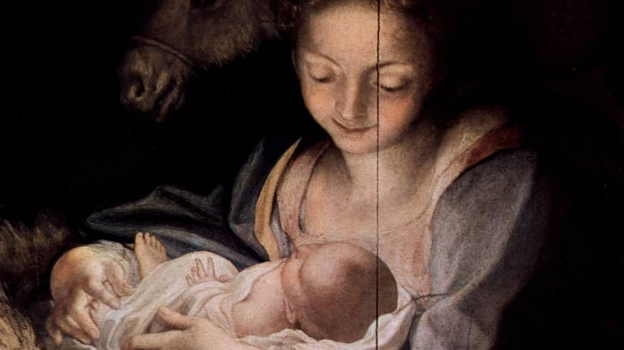 Антонио Корреджо. Мария с младенцем (фрагмент)
