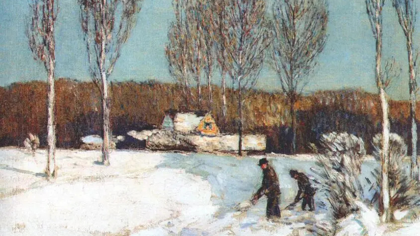 Чайлд Гассем. Уборка снега. 1905