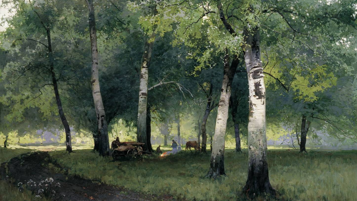 А. Шильдер. Березовый лес. 1908 год.