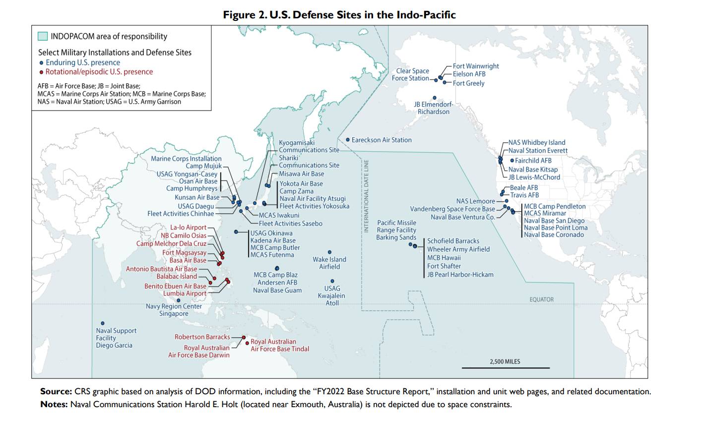 Цитата: Оборонные объекты США в Индо-Тихоокеанском регионе