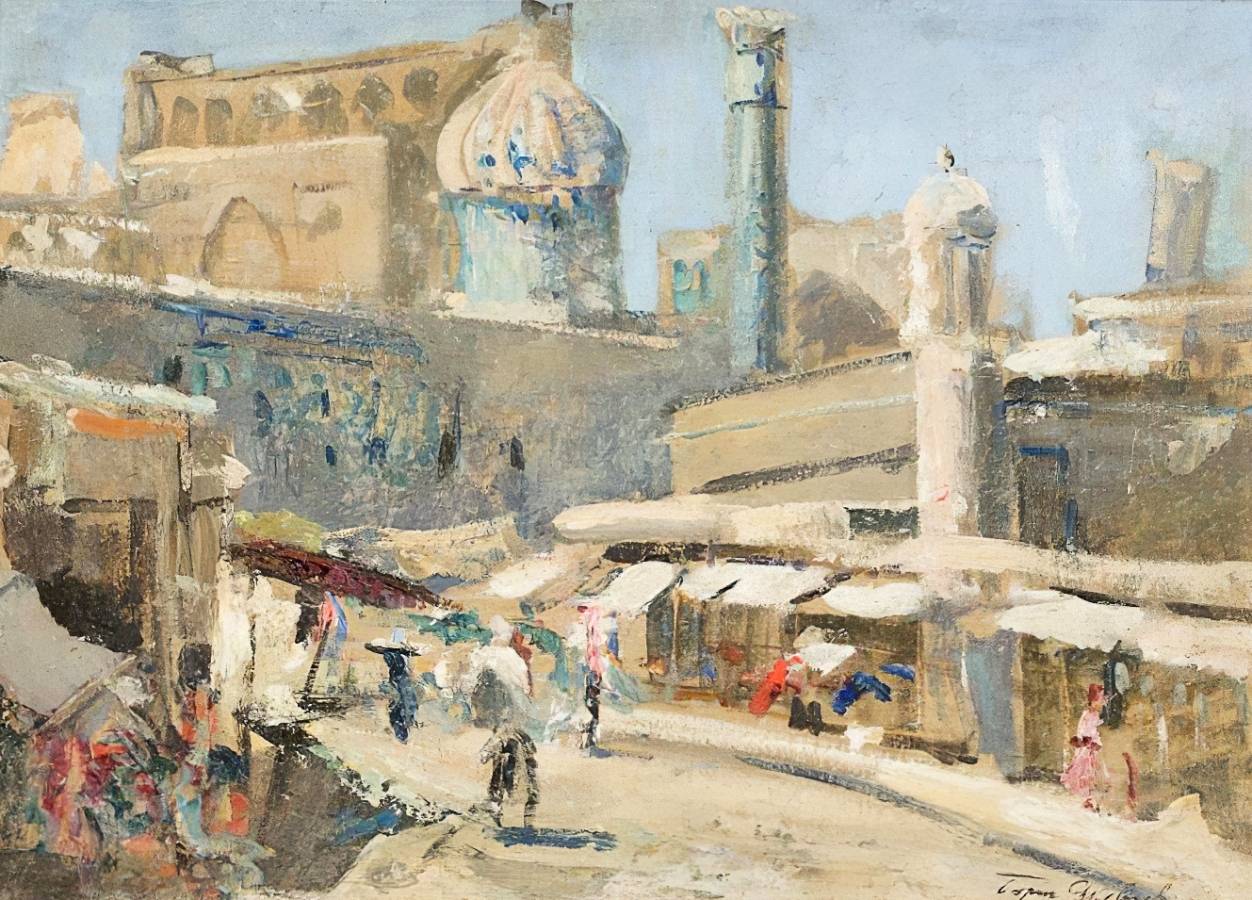 Борис Яковлев. Базар в Самарканде. 1925