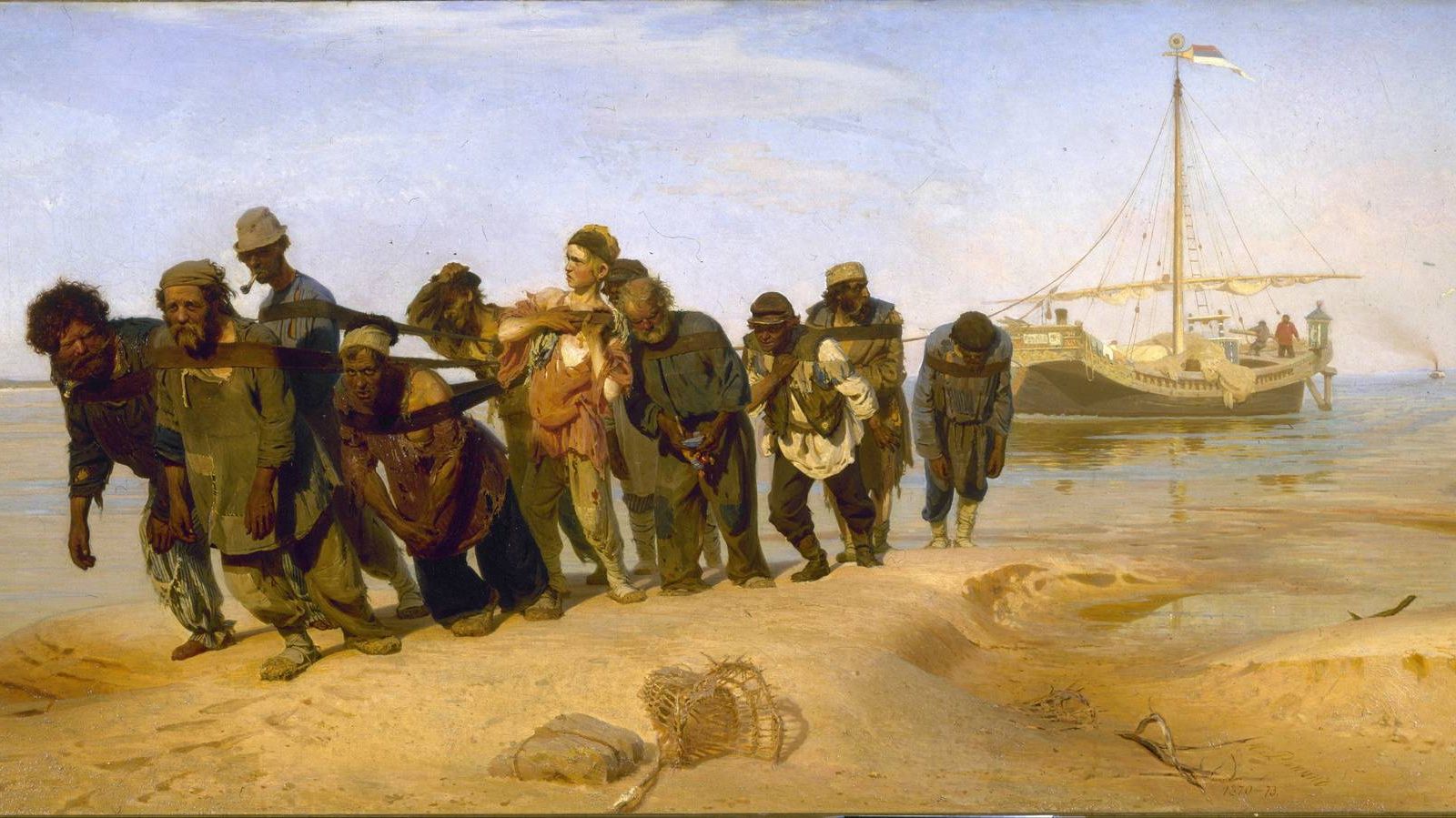 Репин Илья. Бурлаки на Волге (фрагмент). 1872-1873