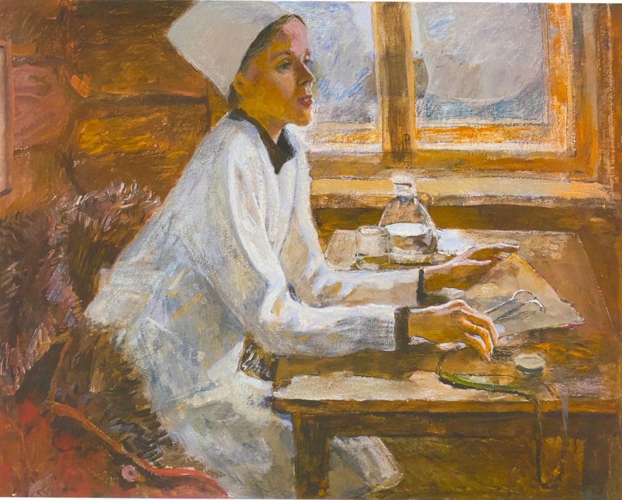 Александр Романычев. Сельский врач (фрагмент). 1987