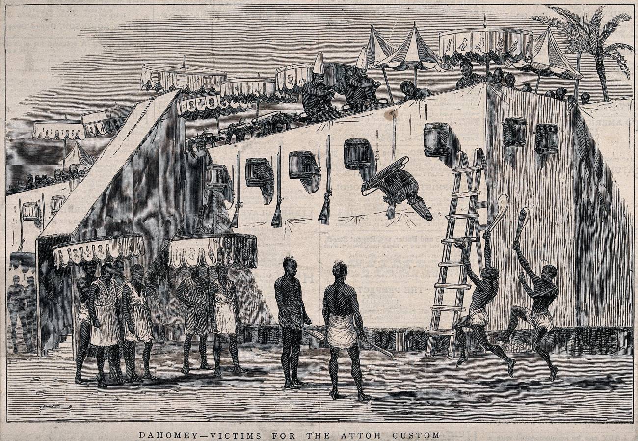 Неизвестный художник. Публичные пытки и наказания в Дагомее. XIX век