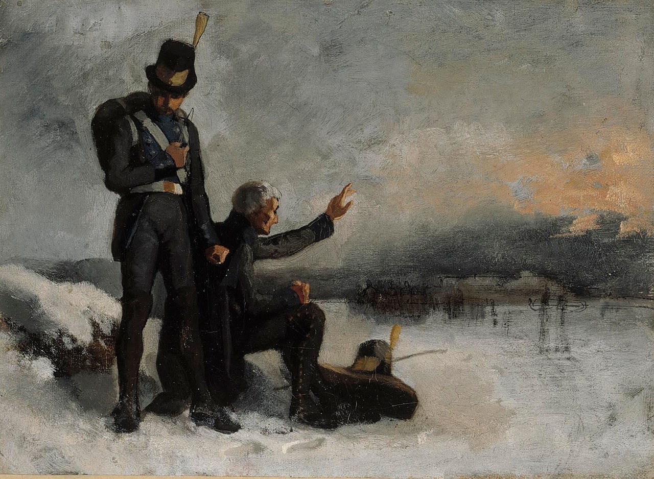 Альберт Эдельфельт. Сцена из Франко-шведской (Финской) войны. 1874