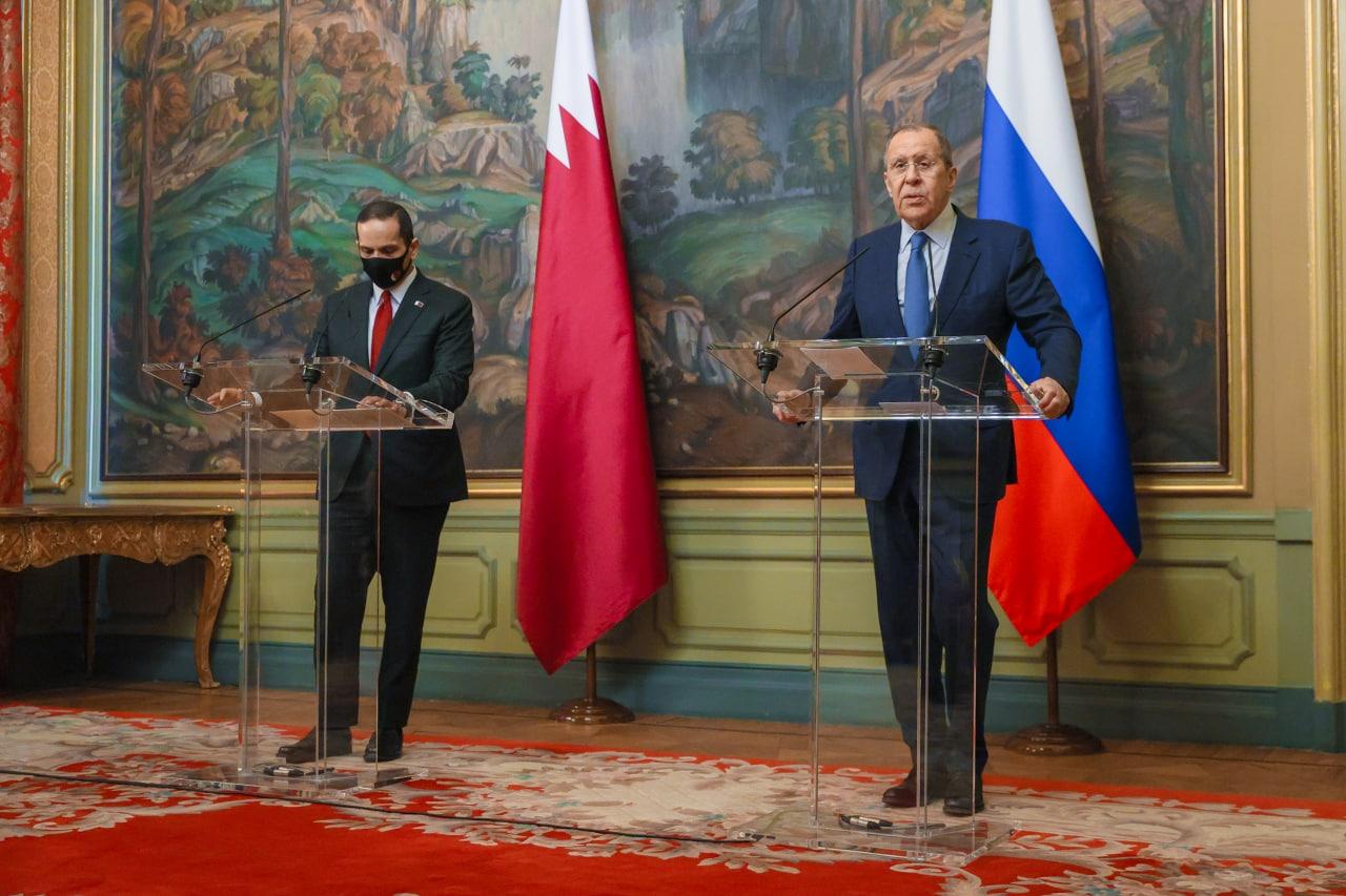 Встреча глав МИД Катара и России