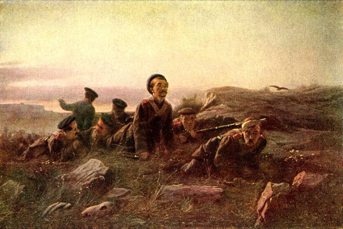 Василий Перов. Пластуны под Севастополем. 1874