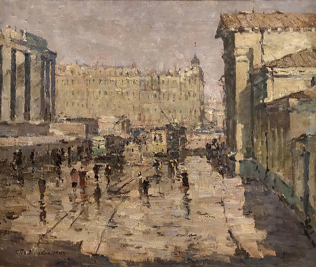 Борис Рыбченков. Московский пейзаж.1943