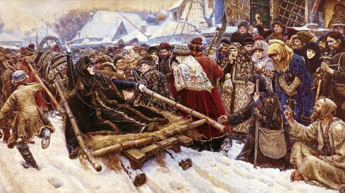 Василий Суриков. Боярыня Морозова. Фрагмент. 1887