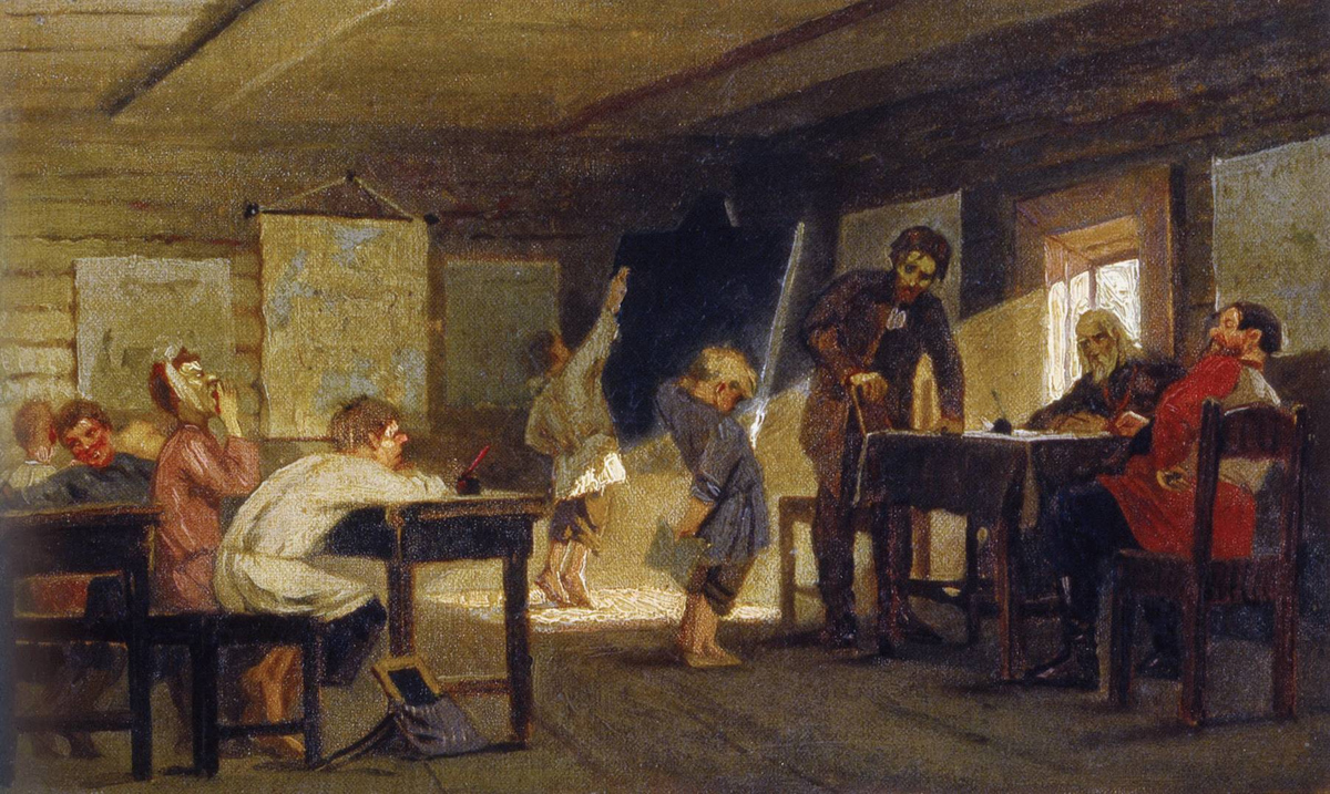 Михаил Нестеров. Экзамен в сельской школе. 1884
