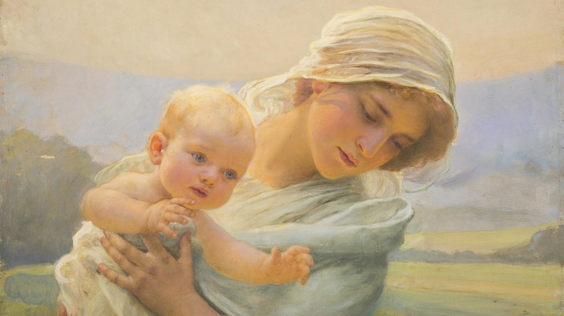 Франц Дворак. Мать и дитя. 19 век.
