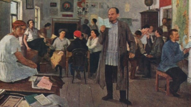 Ефим Чепцов. Школьные работники. Переподготовка учителей (фрагмент). 1925