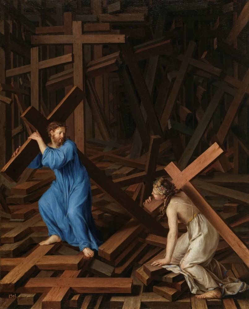 Неизвестный художник. Христианская душа принимает свой крест. 1630-е