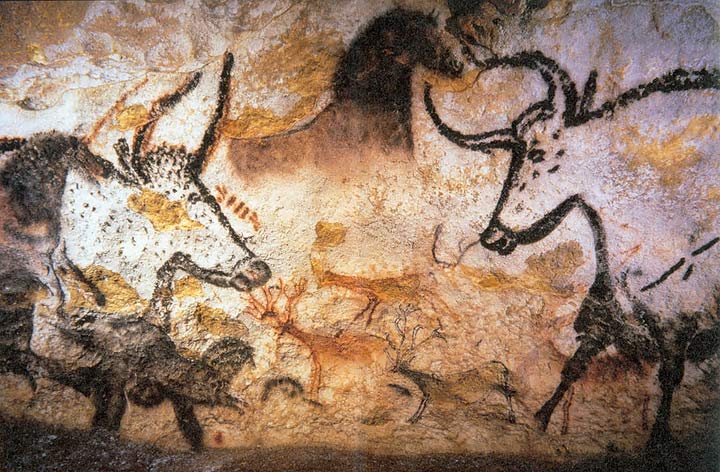 Наскальная живопись эпохи мезолита. Пещера Ласко, Франция