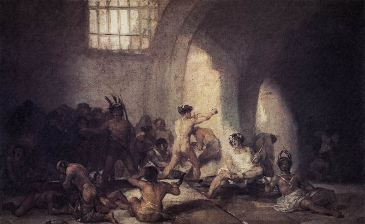 Франсиско де Гойя. Сумасшедший дом. 1814