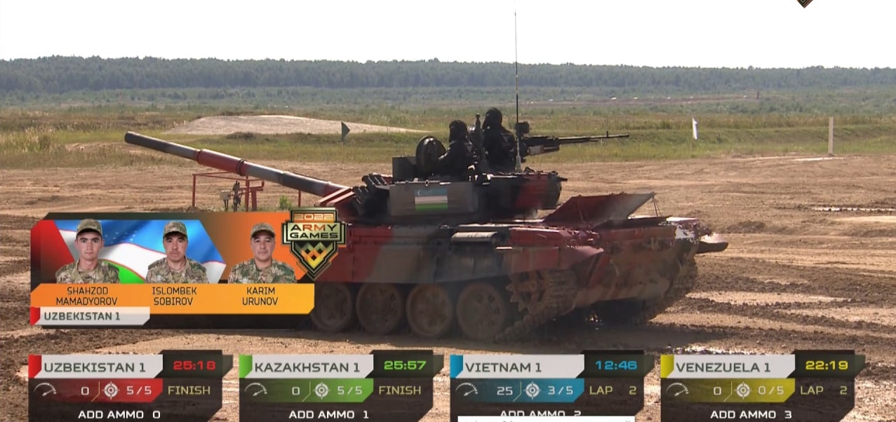 Узбекские танкисты на играх «Танковый биатлон»