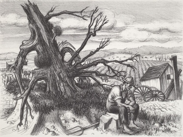 Джейкоб Кайнен. Засуха (фрагмент). 1935 