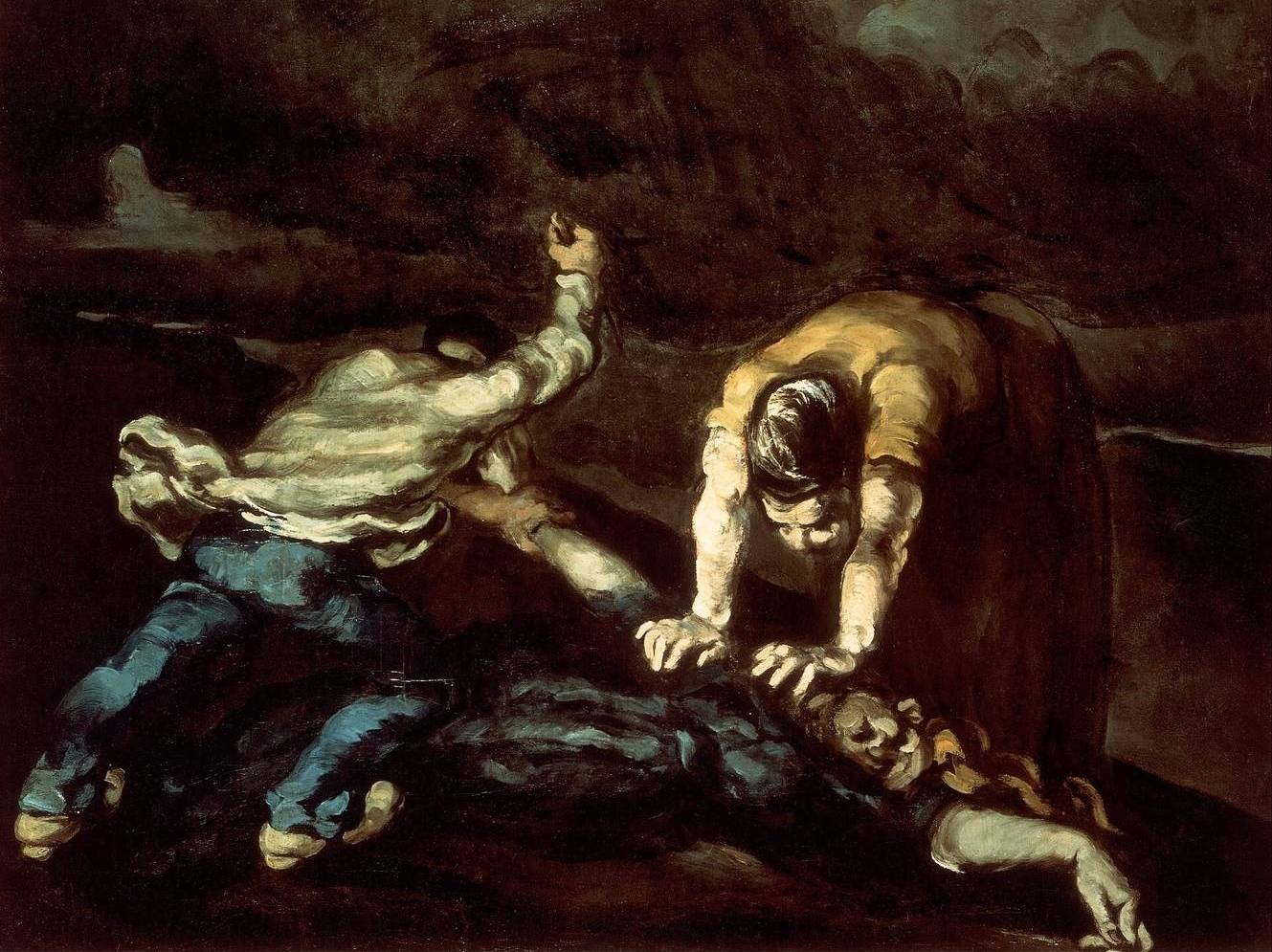 Поль Сезанн. Убийство (фрагмент). 1870