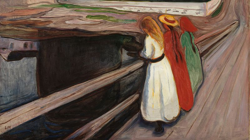 Эдвард Мунк. Девушки на мосту (фрагмент). 1901 год