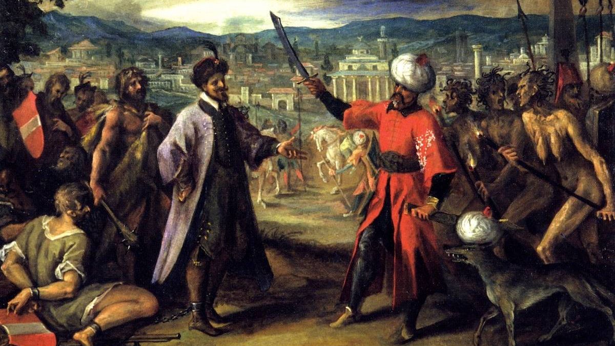 Ханс фон Аахен. 5 аллегорий Турецких Войн — объявление войны под Константинополем. 1604