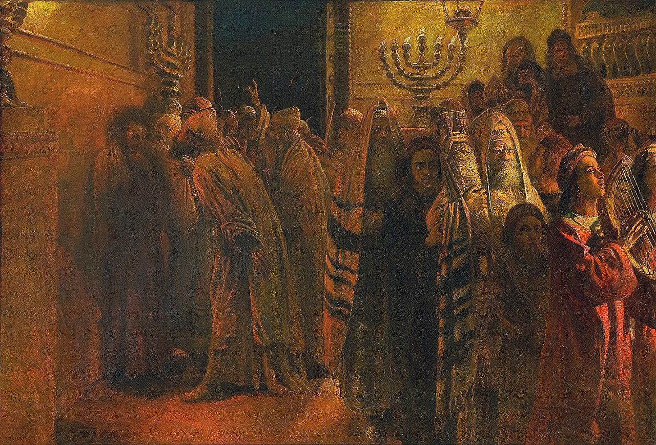 Николай Ге. Суд Синедриона. «Повинен смерти». 1892